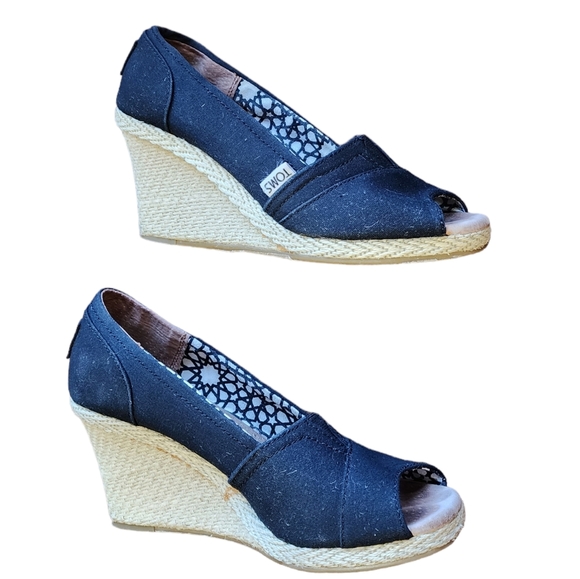 TOMS Women's Classic Espadrille Wedge Sandal, Size 8W - Picture 5 of 11